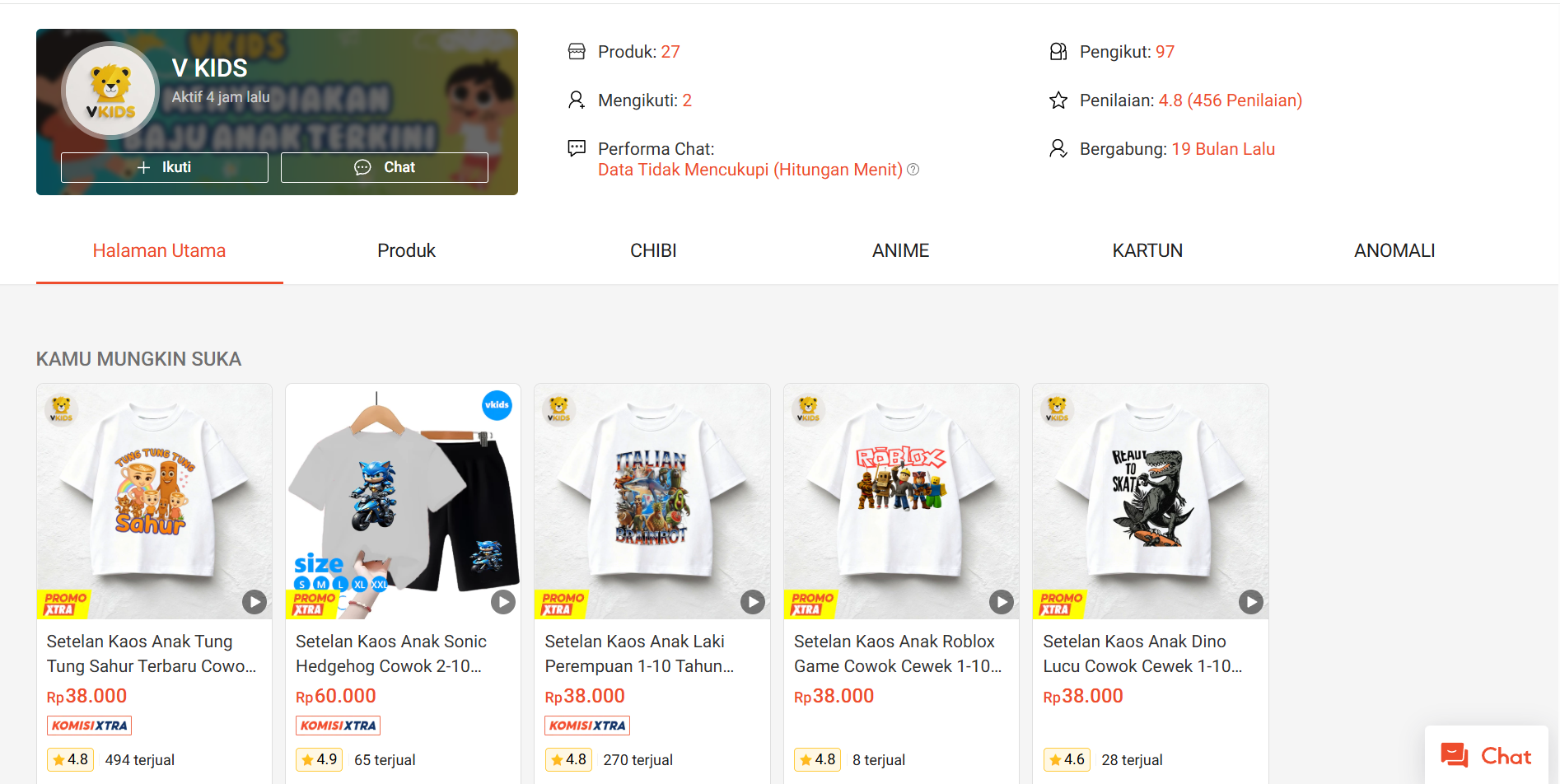 Star Seller Shopee — v.kids